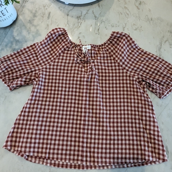 #100 NWOT Treasure & Bond Gingham Checkered Top - Picture 9 of 11